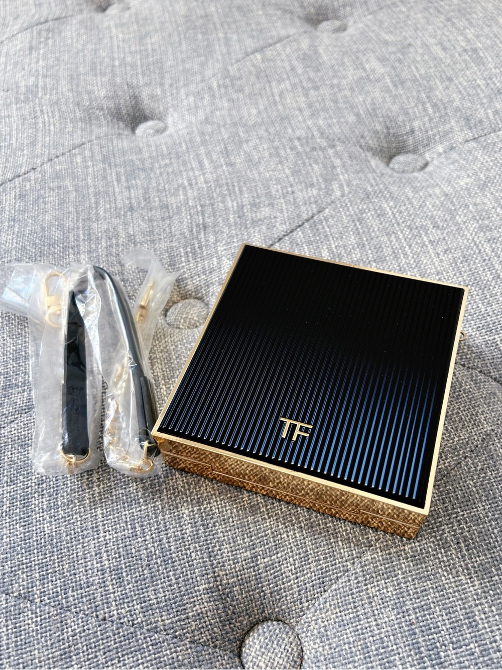 Tom Ford Beauty black lipstick Case with chain